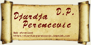 Đurđa Perenčević vizit kartica